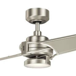 LED-kattotuuletin Xety, nikkeli/kerma