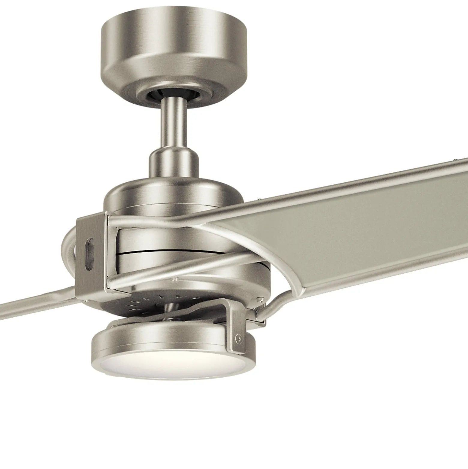LED-kattotuuletin Xety, nikkeli/kerma