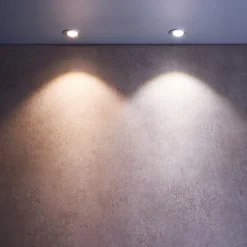 LED-kattouppospotti Dione 4 000 K hopeanharmaa