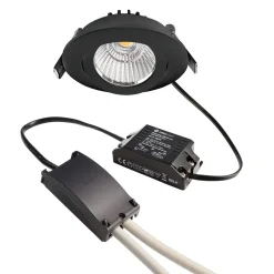 LED-kattouppospotti Dione 4.000 K musta