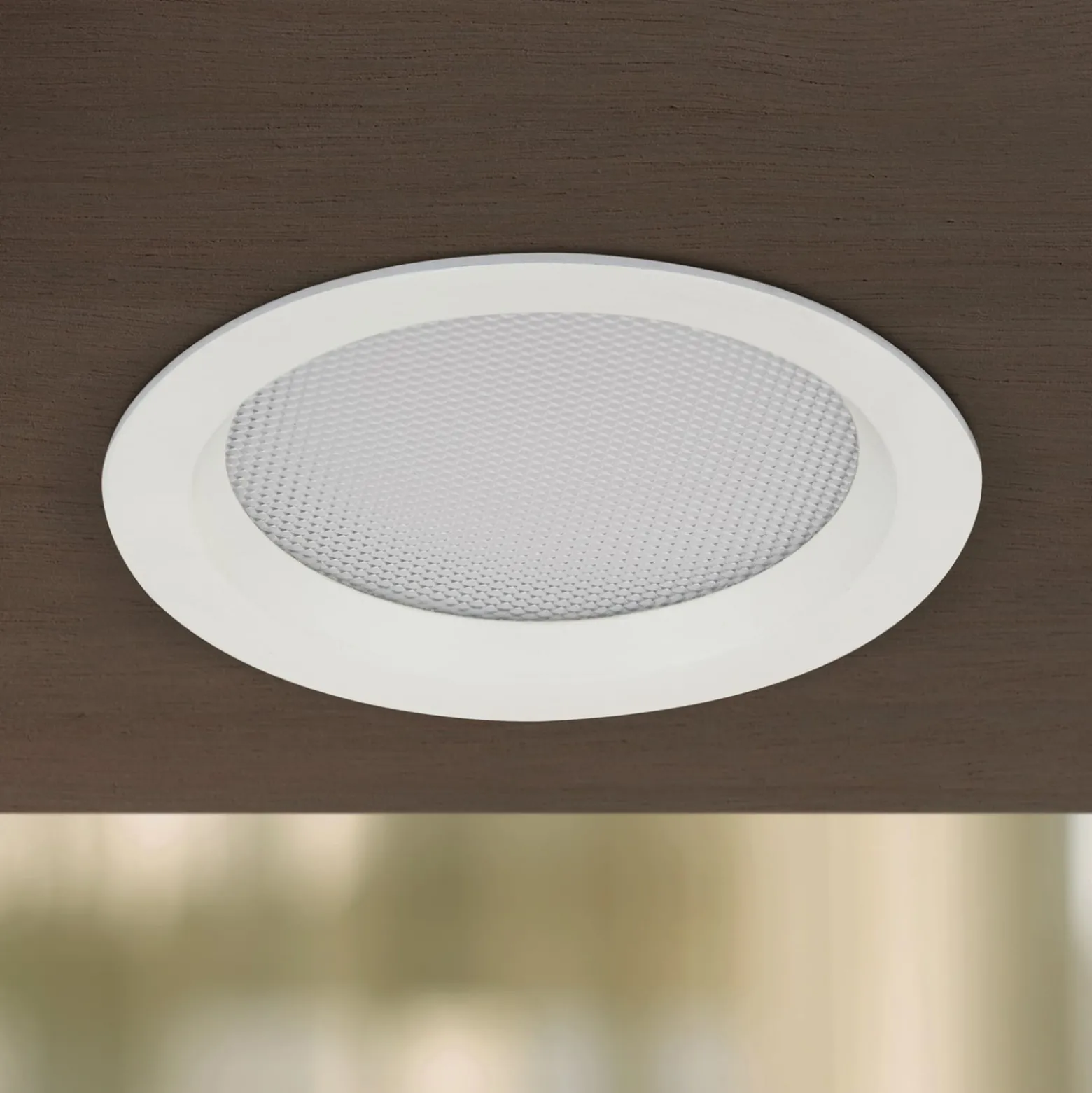 LED-kattouppospotti Office, UGR<19, CCT, valkoinen