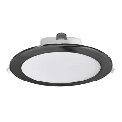 LED-kattouppovalaisin Acrux, Ø 24 cm, musta, CCT