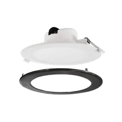 LED-kattouppovalaisin Acrux, Ø 24 cm, musta, CCT