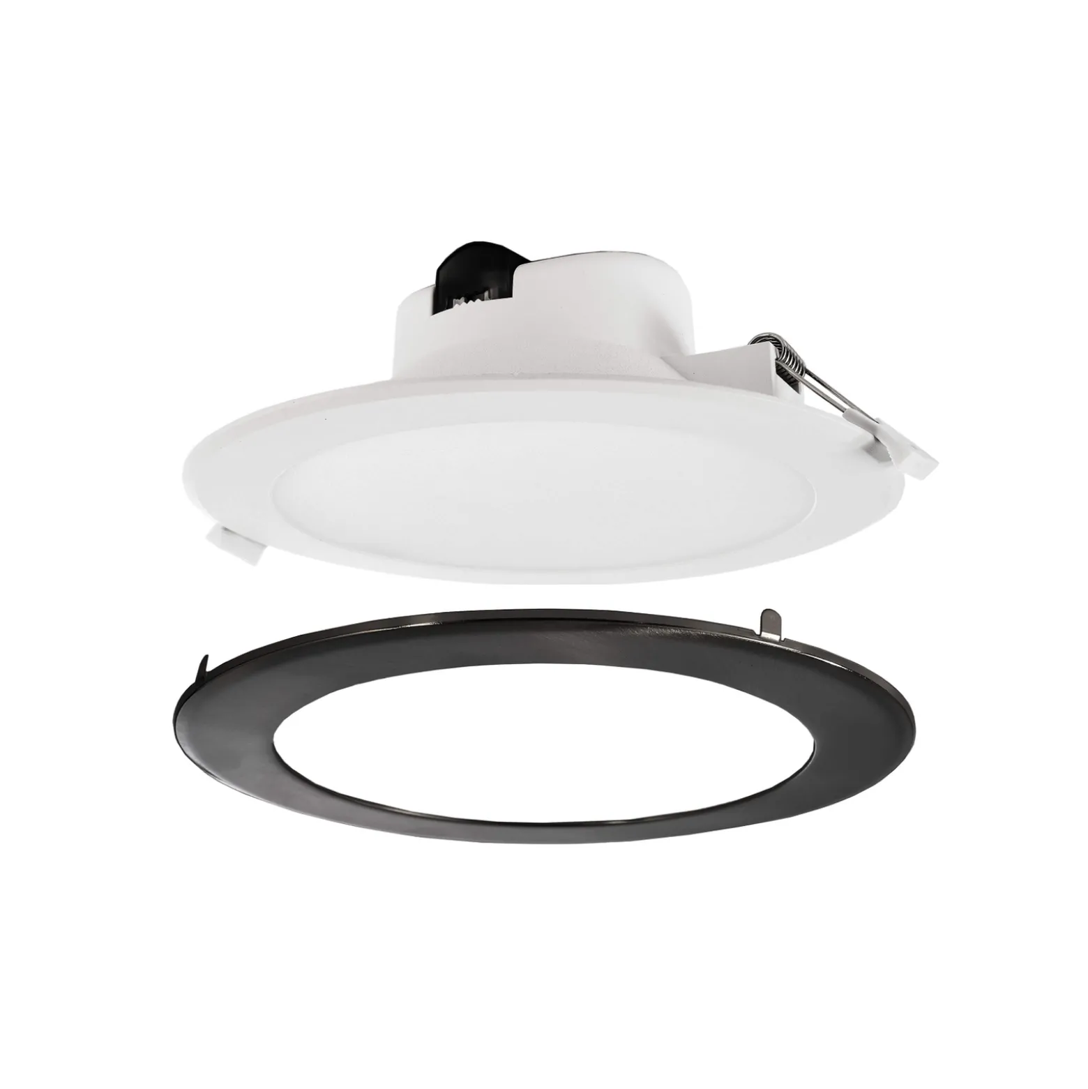 LED-kattouppovalaisin Acrux, Ø 24 cm, musta, CCT