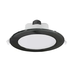LED-kattouppovalaisin Acrux, Ø 17 cm, musta, CCT