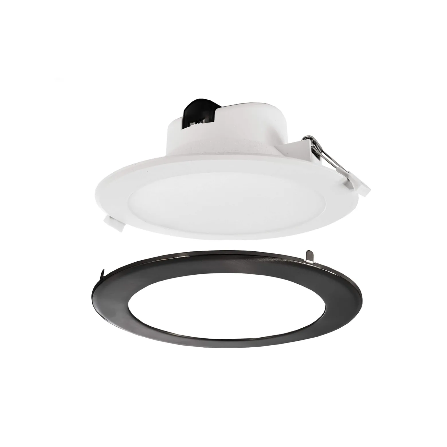 LED-kattouppovalaisin Acrux, Ø 17 cm, musta, CCT