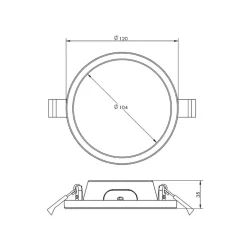LED-kattouppovalaisin Alya valkoinen Ø 12 cm 2700 K