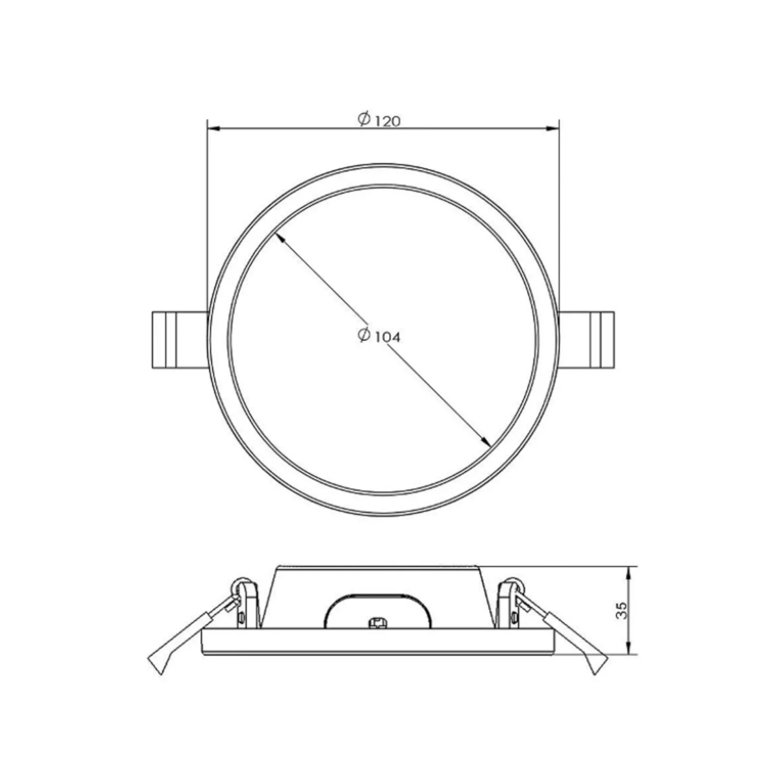 LED-kattouppovalaisin Alya valkoinen Ø 12 cm 2700 K
