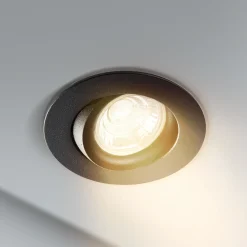 LED-kattouppovalaisin DL6809, pyöreä, musta