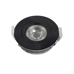 LED-kattouppovalaisin DL6809, pyöreä, musta