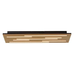 LED-kattovalaisin Akustik, 80 x 30 cm, luonnonpuuta, metallia
