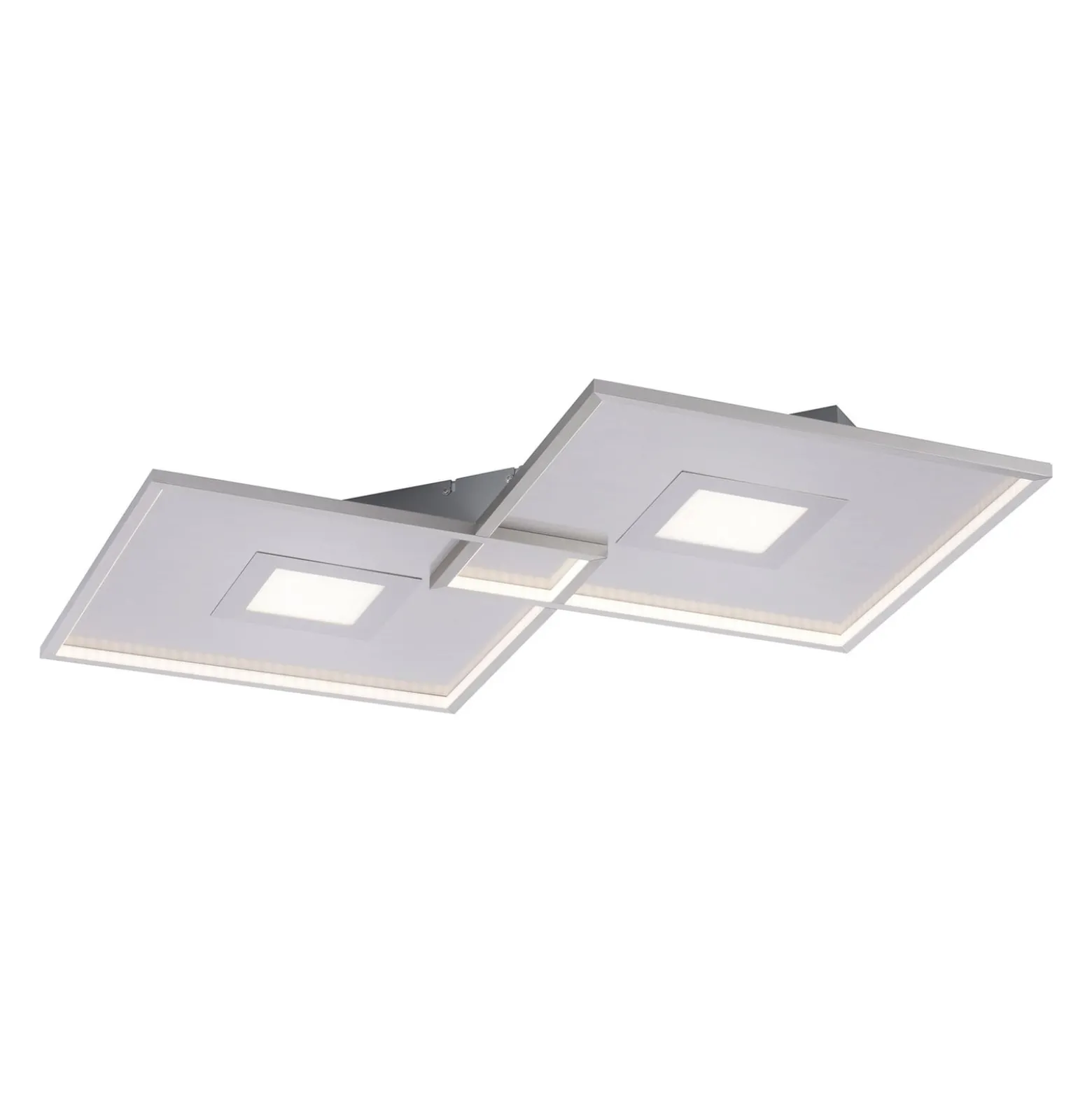LED-kattovalaisin Amara, kaksi neliötä, hopea