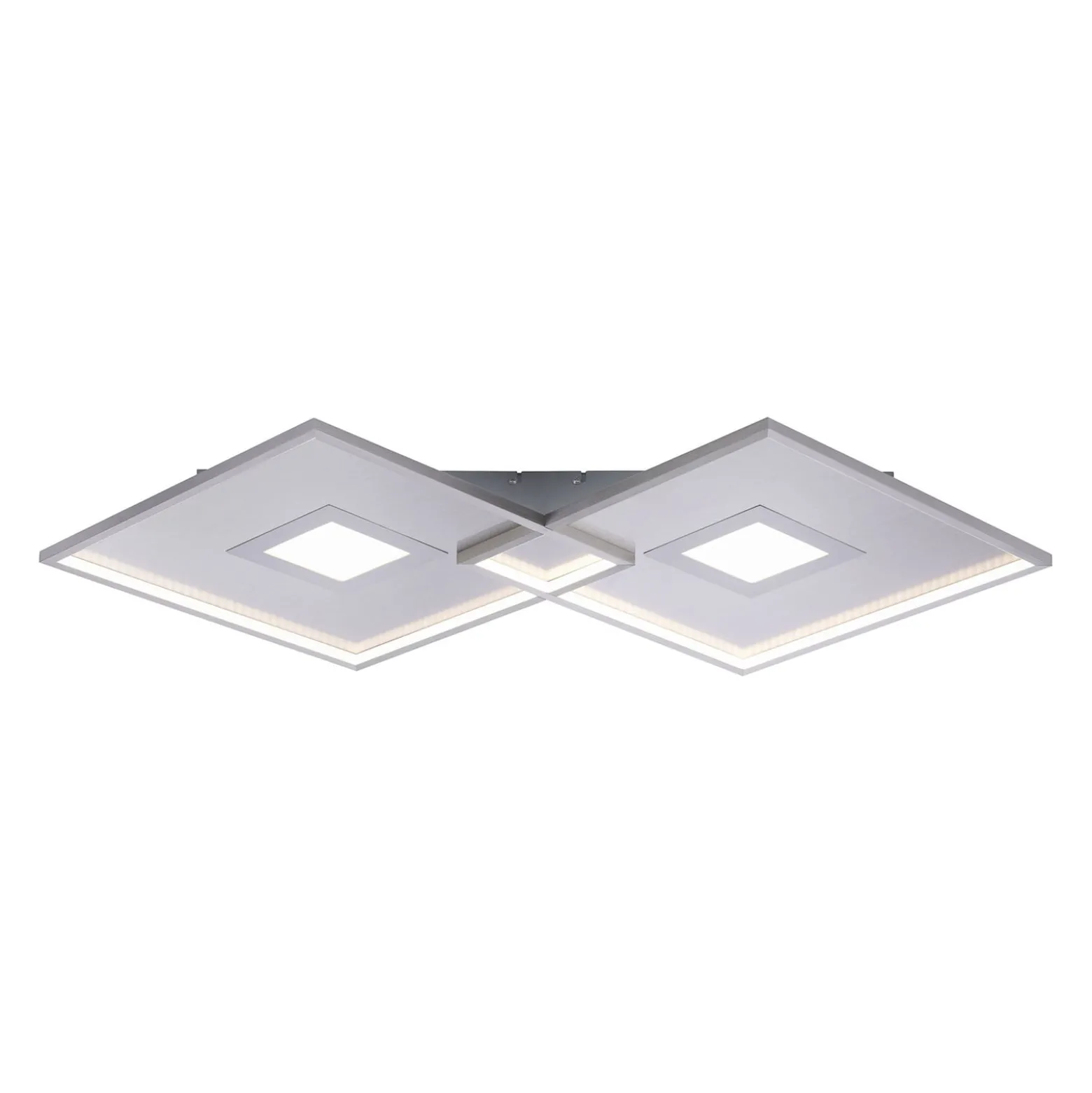 LED-kattovalaisin Amara, kaksi neliötä, hopea