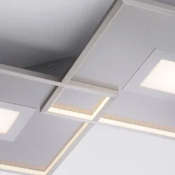 LED-kattovalaisin Amara, kaksi neliötä, hopea