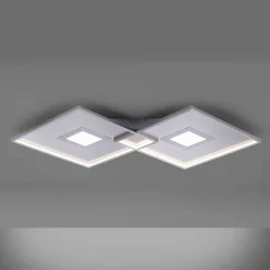 LED-kattovalaisin Amara, kaksi neliötä, hopea