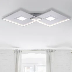 LED-kattovalaisin Amara, kaksi neliötä, hopea