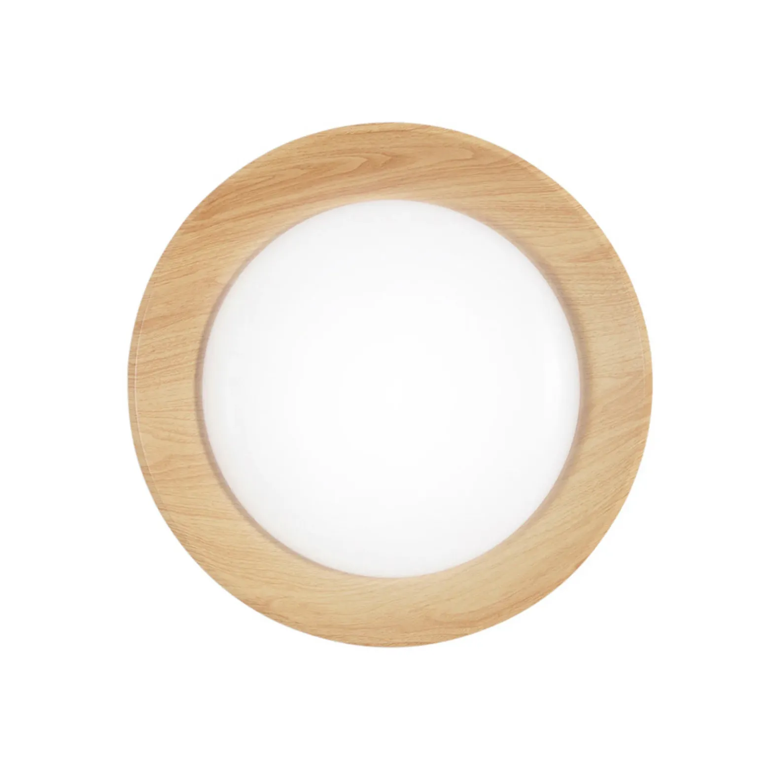 LED-kattovalaisin Arka, Ø 40 cm, valkoinen/puun näköinen, metalli, CCT