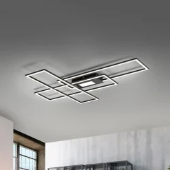 LED-kattovalaisin Asmin, CCT, musta, 98,9x69,4cm