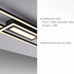 LED-kattovalaisin Asmin, CCT, musta, 95x17,5cm