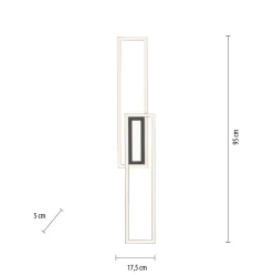 LED-kattovalaisin Asmin, CCT, musta, 95x17,5cm
