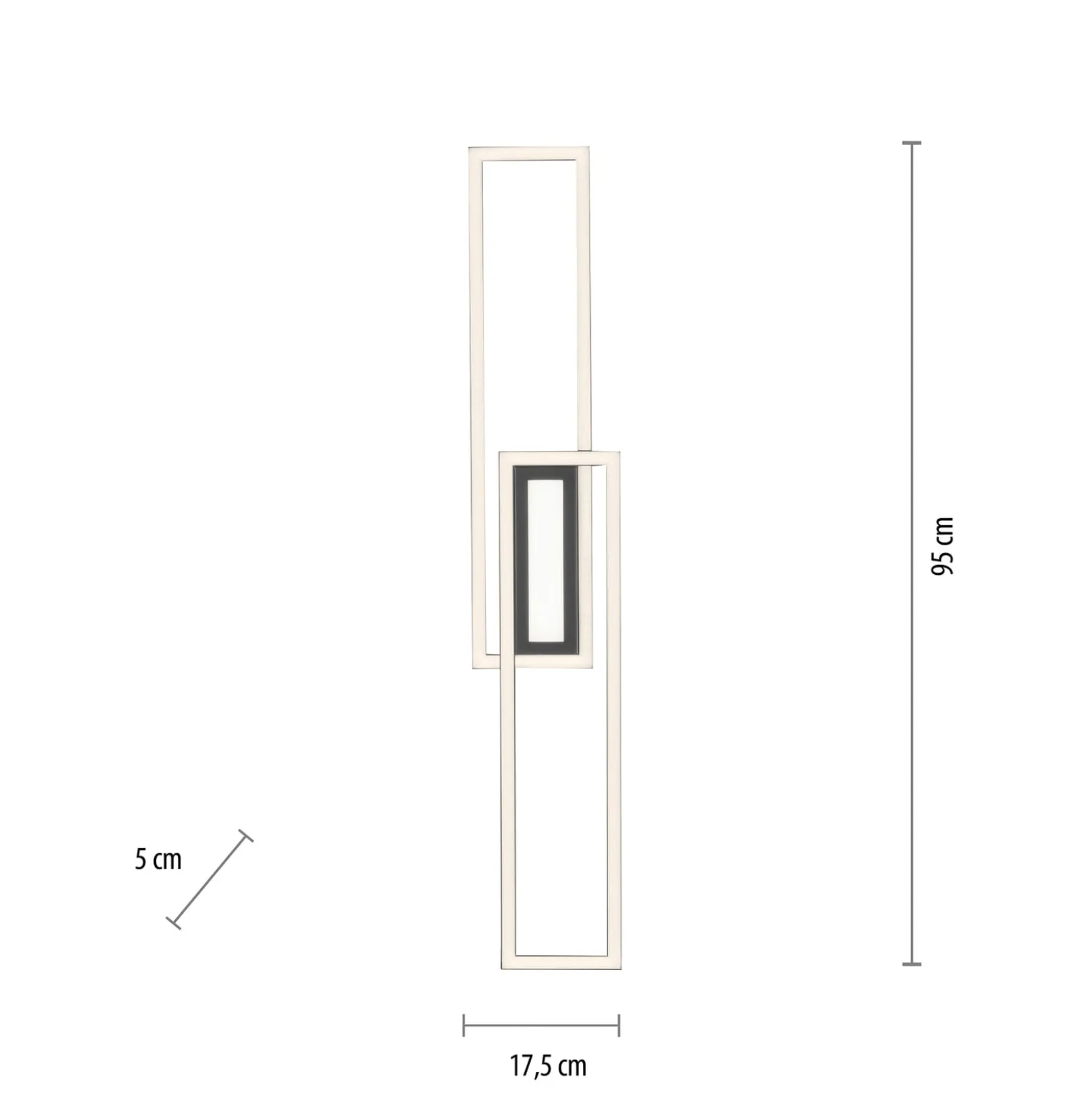 LED-kattovalaisin Asmin, CCT, musta, 95x17,5cm