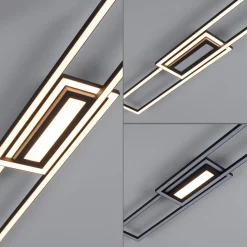 LED-kattovalaisin Asmin, CCT, musta, 95x17,5cm