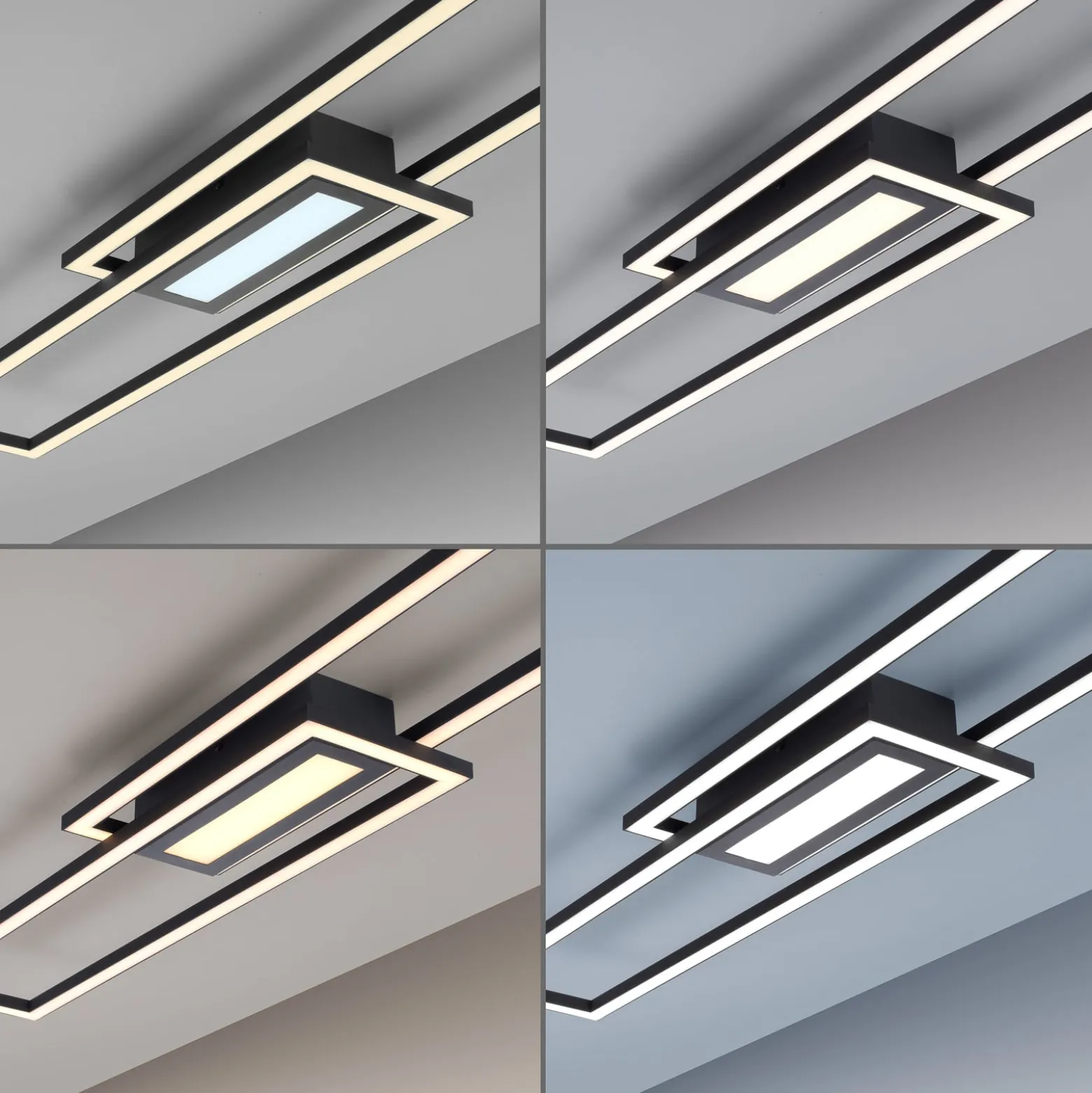LED-kattovalaisin Asmin, CCT, musta, 95x17,5cm
