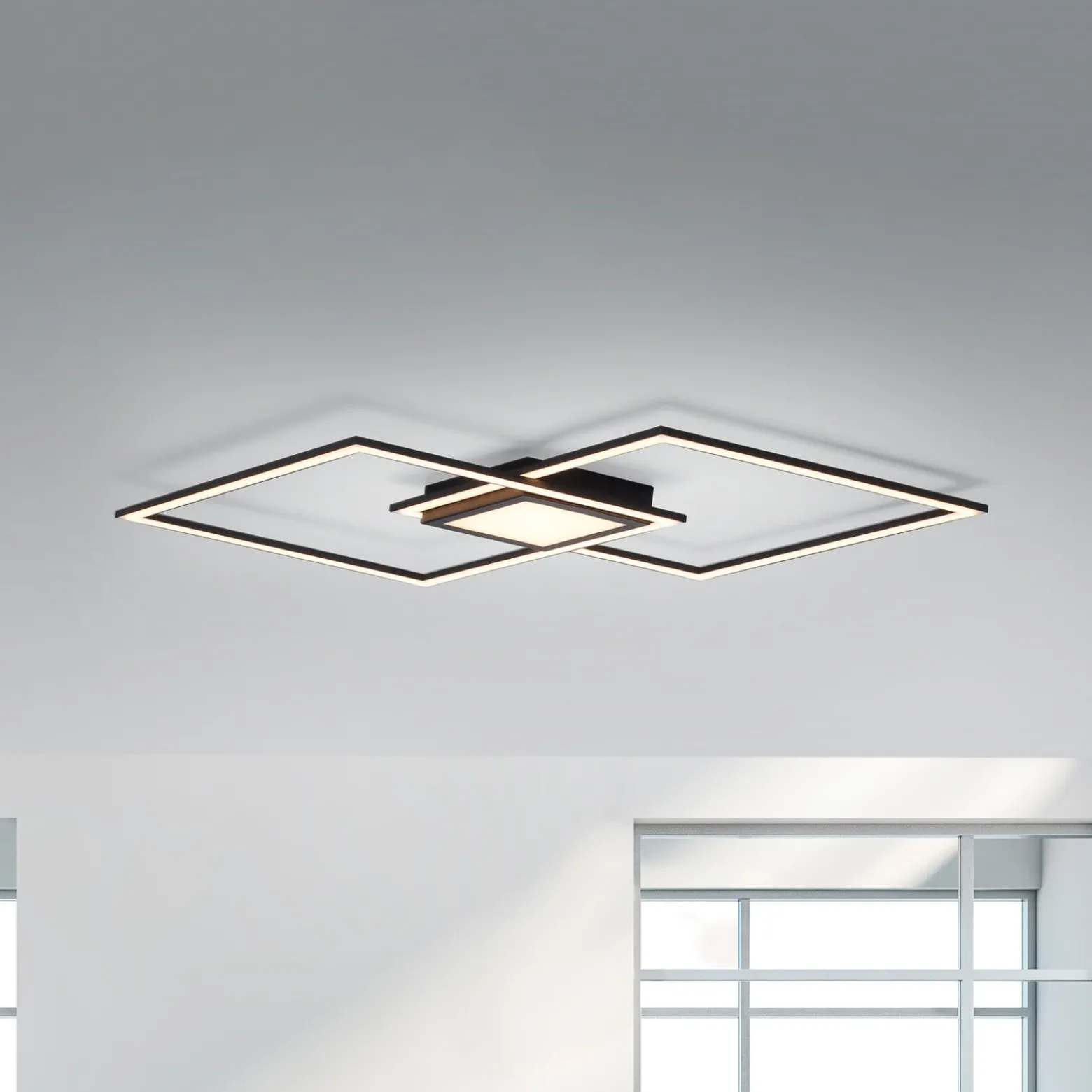 LED-kattovalaisin Asmin, CCT, musta, 106x37cm