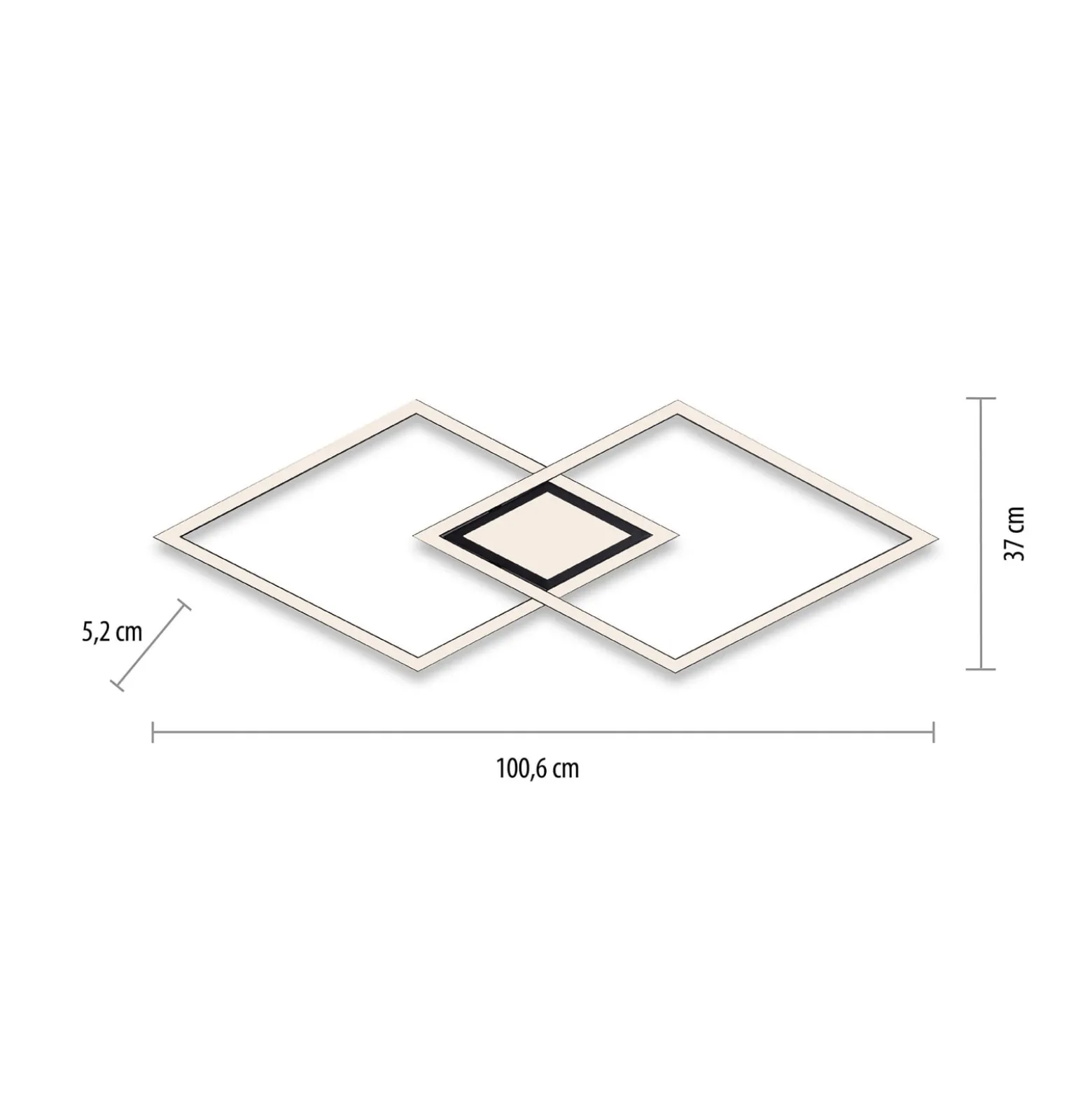 LED-kattovalaisin Asmin, CCT, musta, 106x37cm