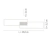 LED-kattovalaisin Asmin, CCT, teräs, 109,5x25,7cm