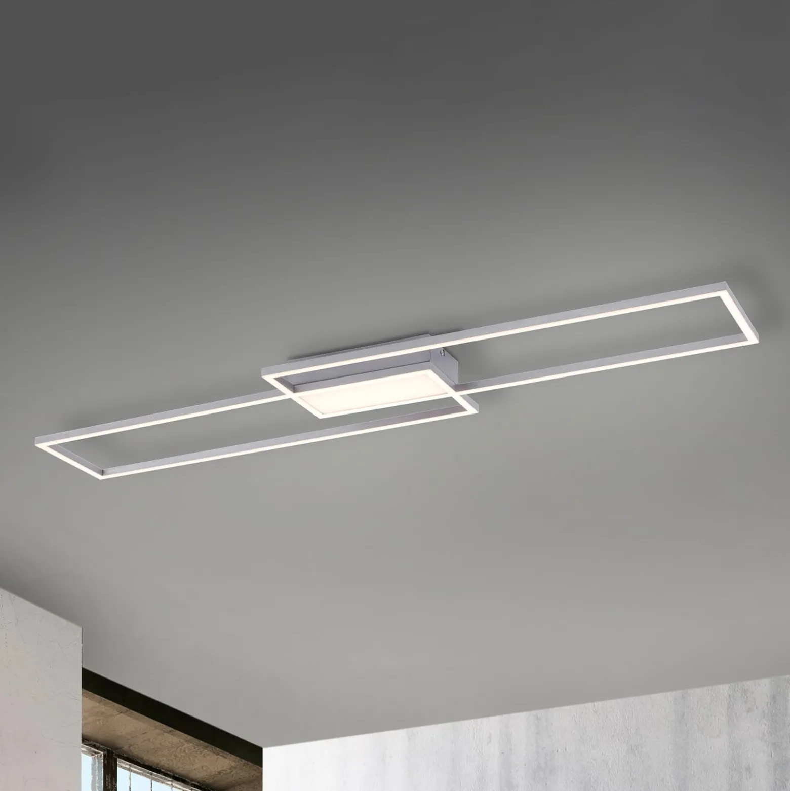 LED-kattovalaisin Asmin, CCT, teräs, 109,5x25,7cm