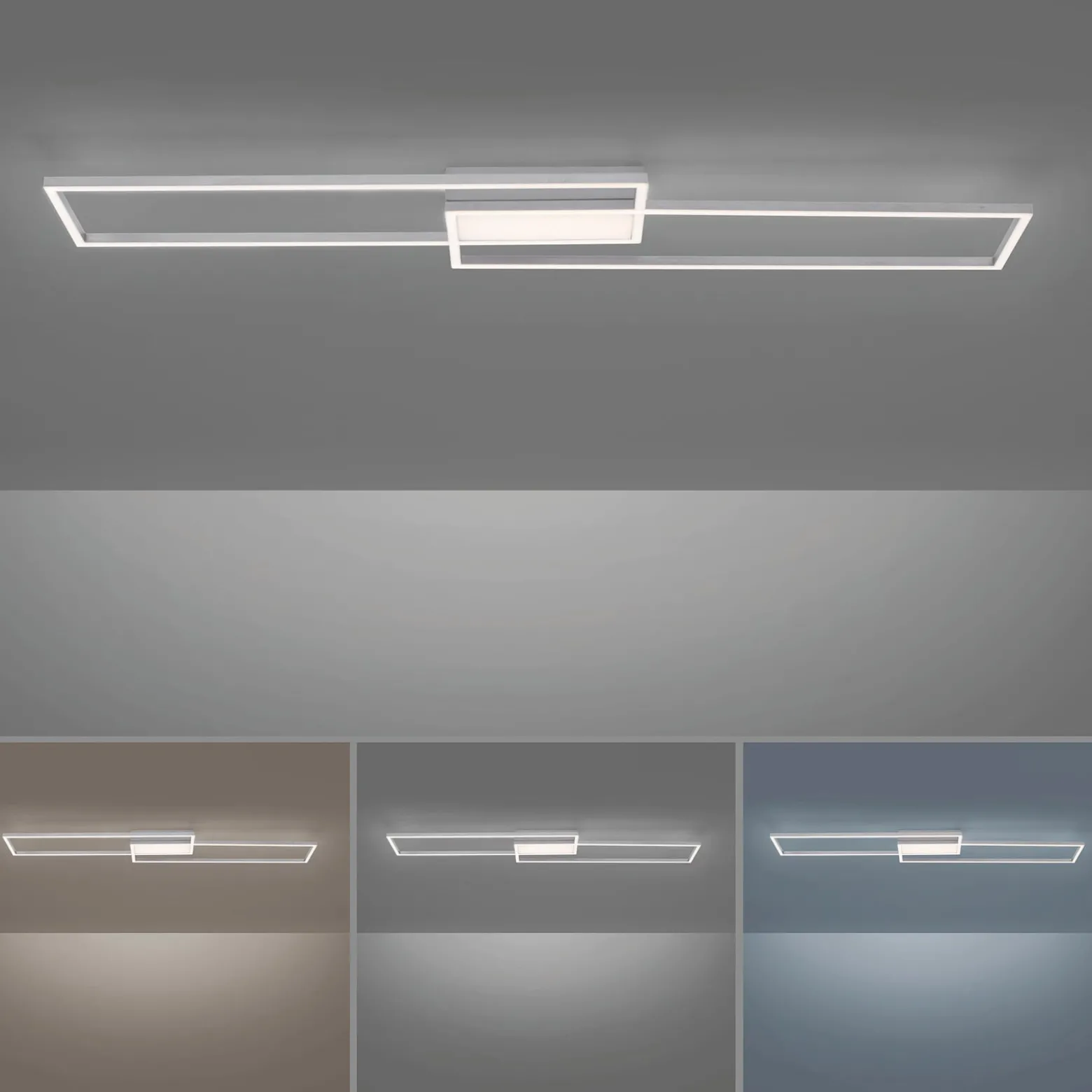 LED-kattovalaisin Asmin, CCT, teräs, 109,5x25,7cm