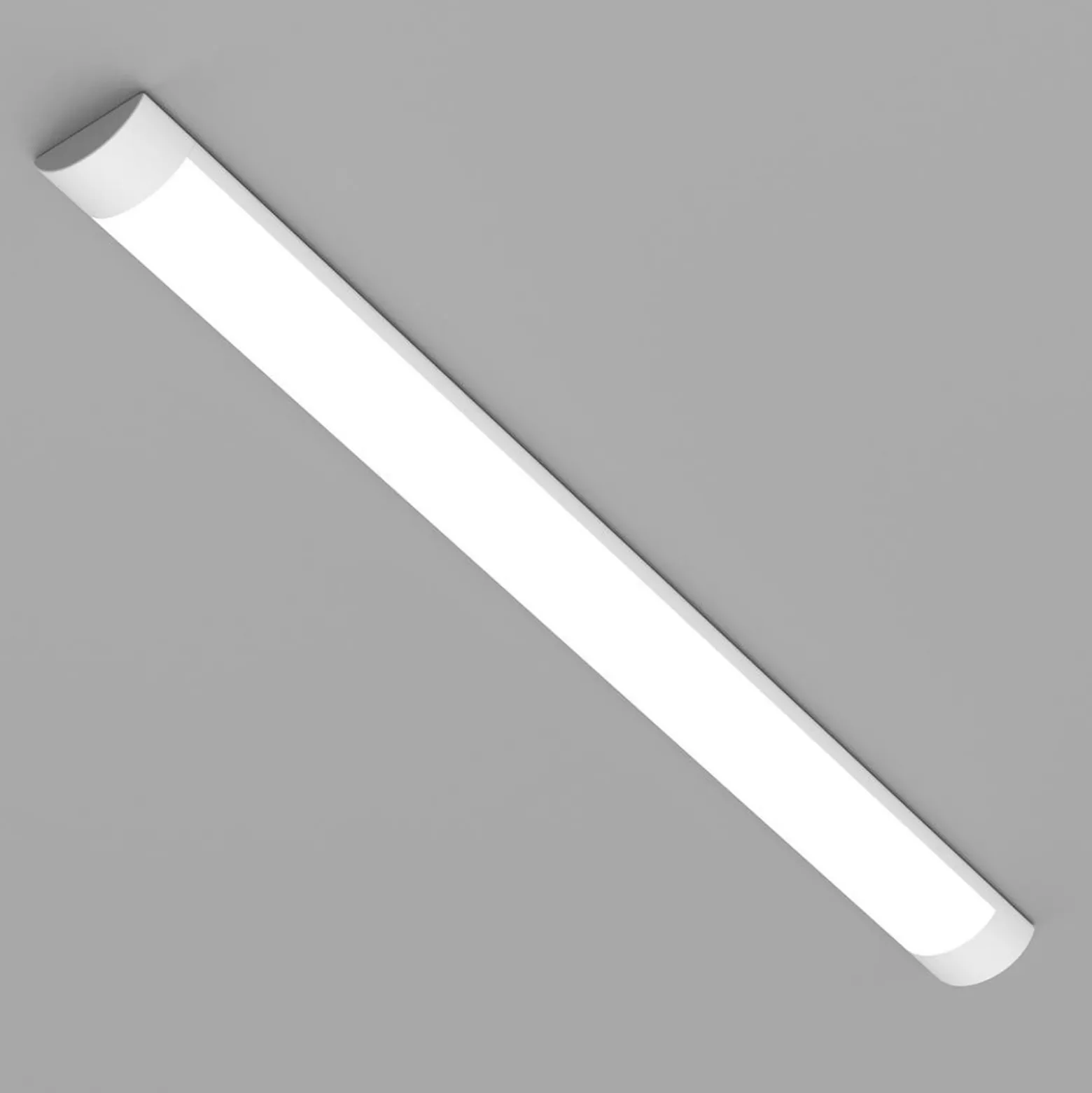 LED-kattovalaisin Batten, pituus 90 cm, alumiini, valkoinen, 4 000 K