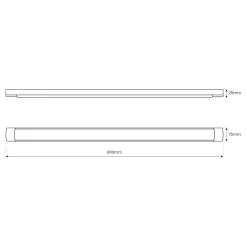 LED-kattovalaisin Batten, pituus 90 cm, alumiini, valkoinen, 4 000 K