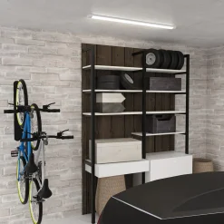LED-kattovalaisin Batten, pituus 90 cm, alumiini, valkoinen, 4 000 K