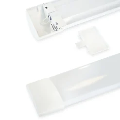 LED-kattovalaisin Batten, pituus 60 cm, alumiini, valkoinen, 4 000 K