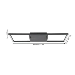 LED-kattovalaisin Calagrano-Z ZigBee RGB/CCT 64x24cm