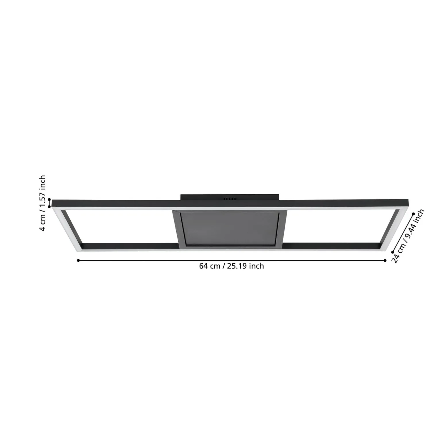LED-kattovalaisin Calagrano-Z ZigBee RGB/CCT 64x24cm