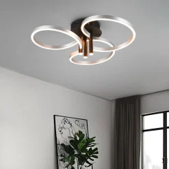 LED-kattovalaisin Caruso, alumiini/musta, Ø 66 cm, metalli CCT himmeä