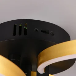 LED-kattovalaisin Caruso, kulta/musta, Ø 66 cm metalli CCT himmeä