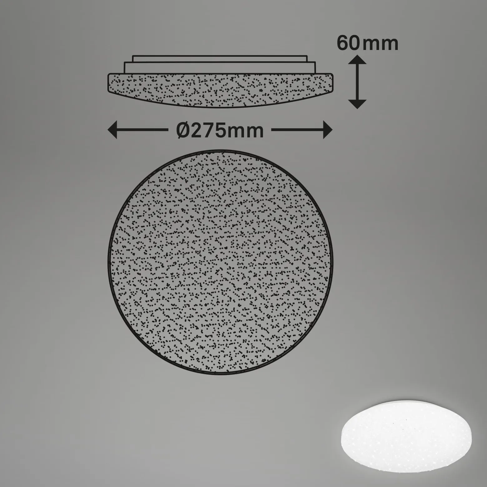 LED kattovalaisin Case IP44 tähtitaivas 840 Ø 28cm