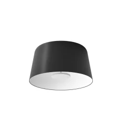 LED-kattovalaisin Delfi_S, musta, Ø 45 cm, metalli