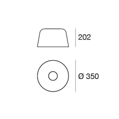 LED-kattovalaisin Delfi_S, valkoinen, Ø 35 cm, metalli