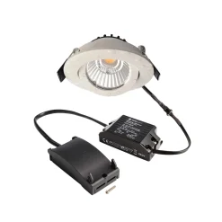 LED-kattovalaisin Dione, IP44, 4 000 K, valkoinen, himmennettävä