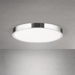LED-kattovalaisin Disc, kromivärinen, Ø 28 cm, CCT, metalli
