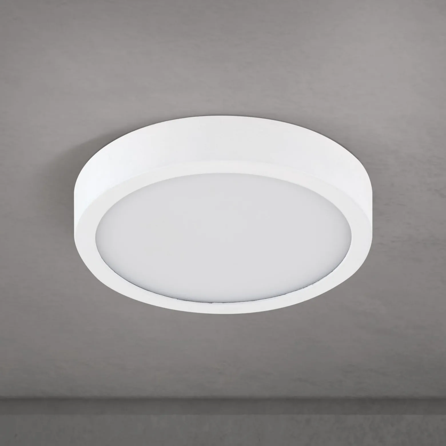 LED-kattovalaisin Disc, valkoinen Ø 14 cm, CCT, metalli/muovi