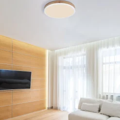 LED kattovalaisin Doro Ø 45 cm puu tumma/valkoinen