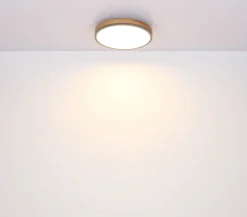 LED-kattovalaisin Doro, Ø 60 cm, tumma grafiitti/puu, puu, CCT