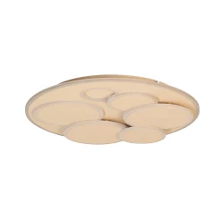 LED-kattovalaisin Dots, hiekanvärinen, Ø 50 cm, metalli/akryyli, CCT