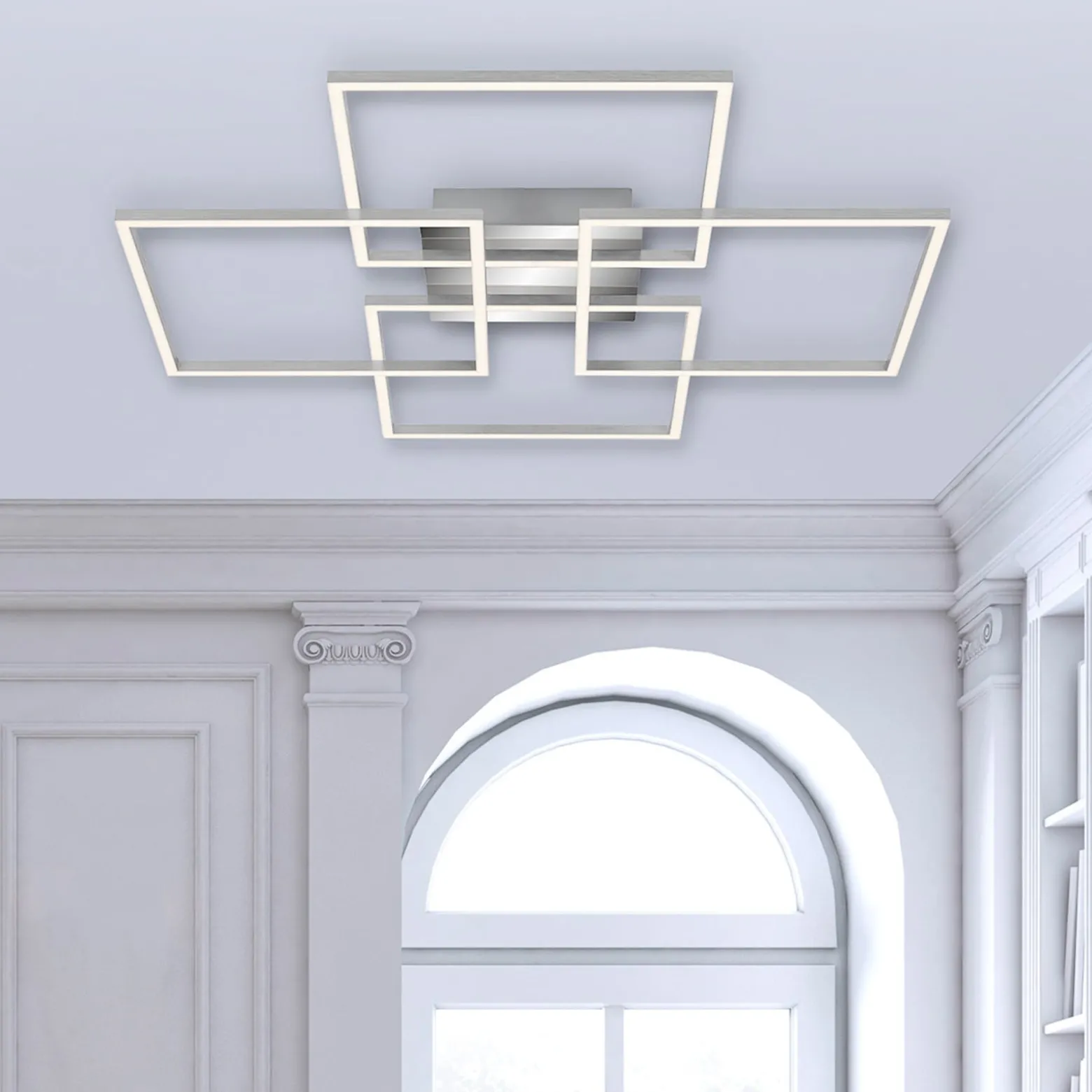 LED-kattovalaisin Frames, 4 neliötä, kääntyvä